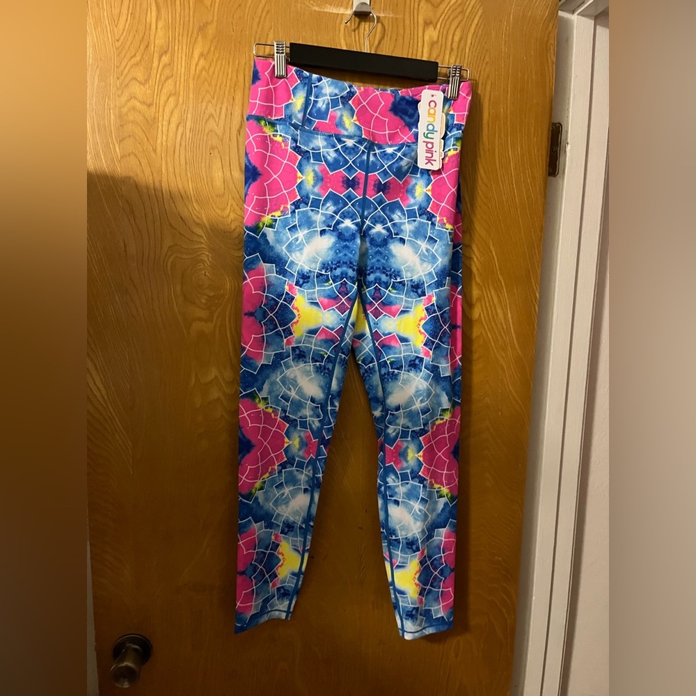 Candy Pink Geo print leggings S